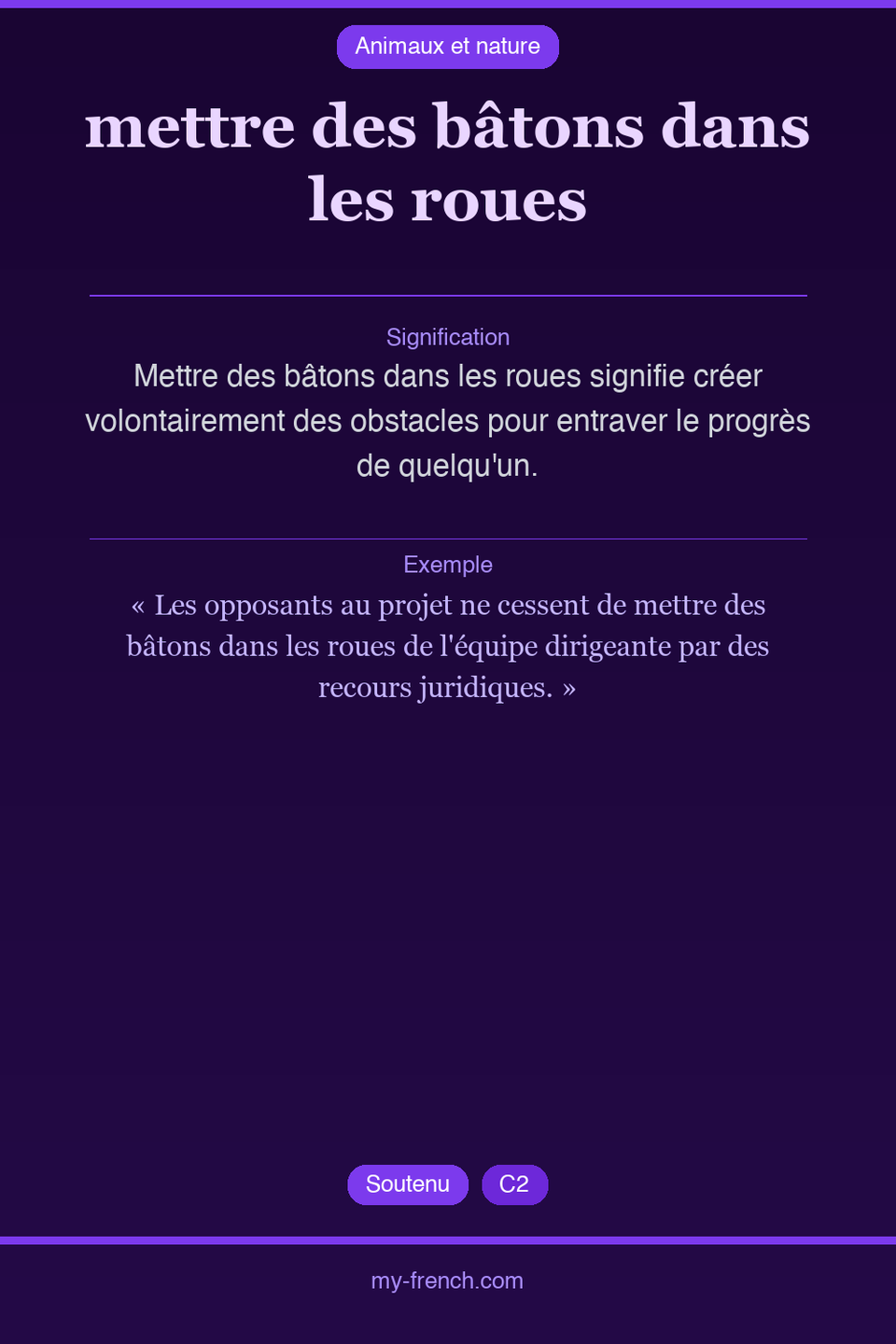 mettre des bâtons dans les roues : que veut dire cette expression ?