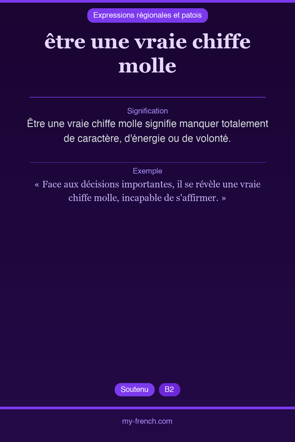 être une vraie chiffe molle : que veut dire cette expression ?