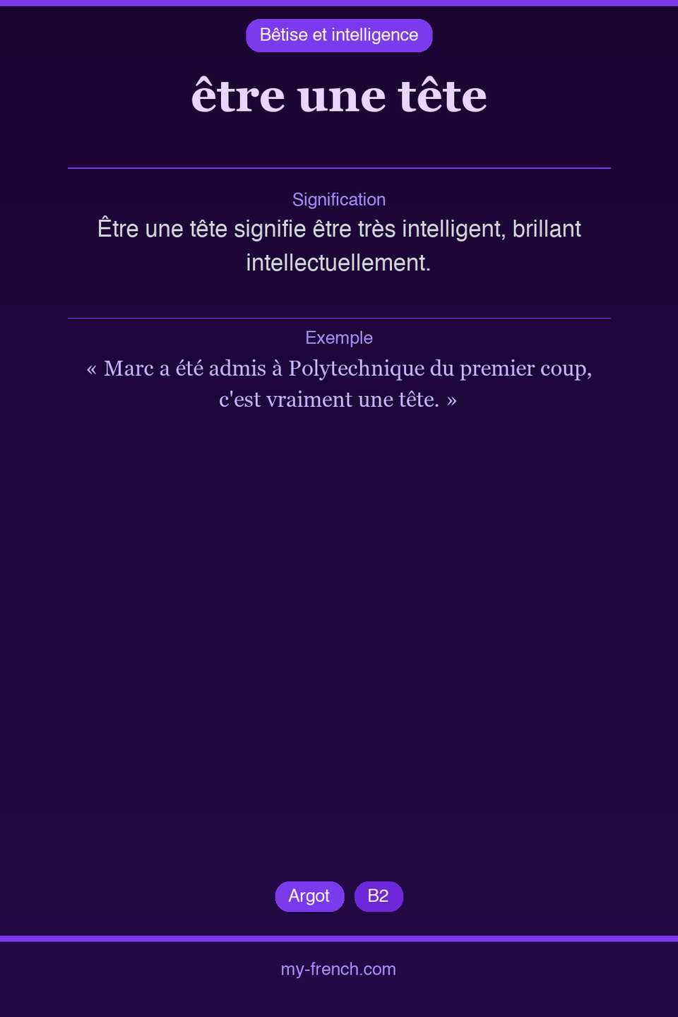 être une tête : que veut dire cette expression ?