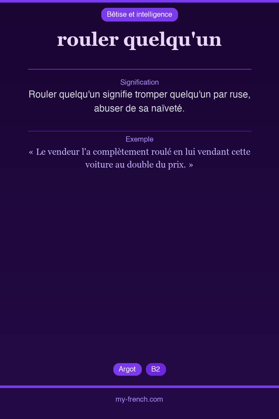 rouler quelqu'un : que veut dire cette expression ?