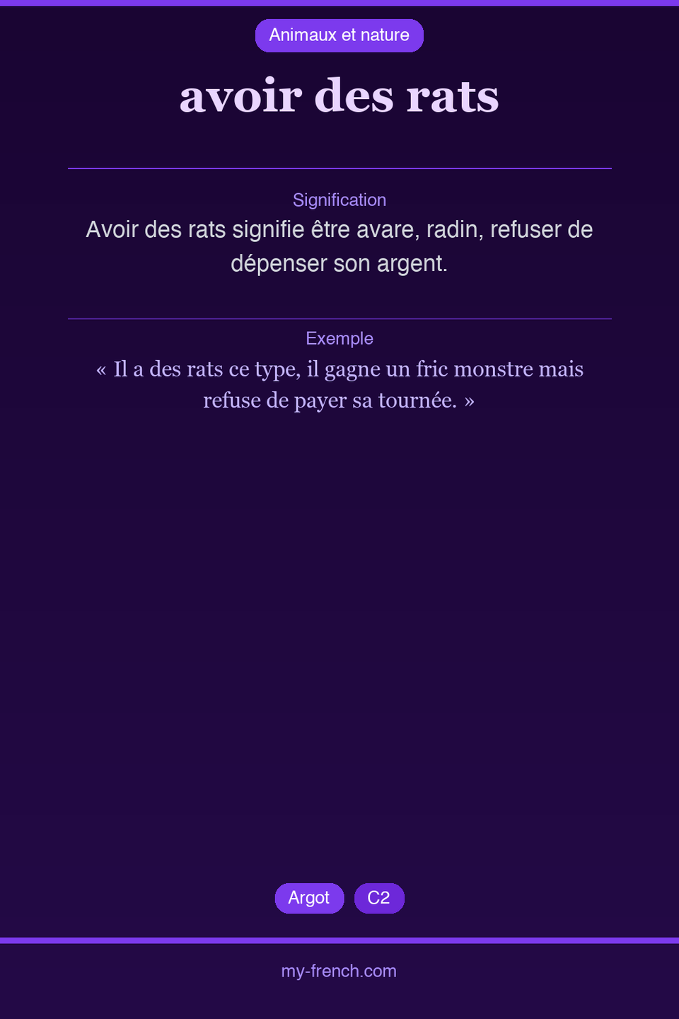 avoir des rats : que veut dire cette expression ?