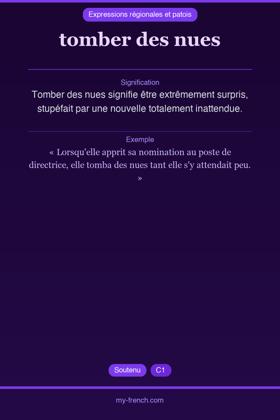 tomber des nues : que veut dire cette expression ?