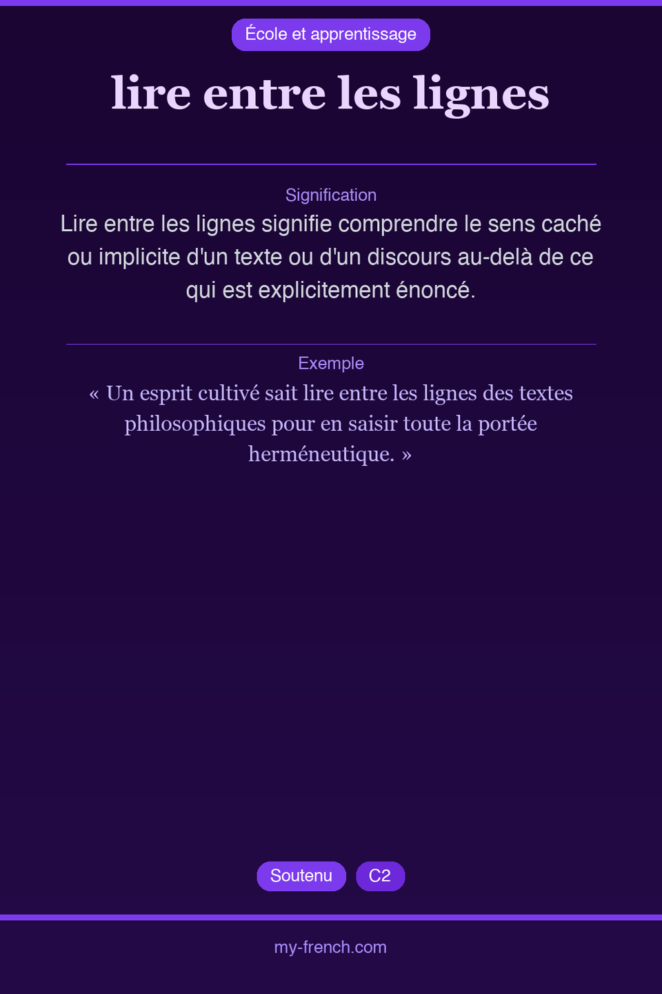 lire entre les lignes : que veut dire cette expression ?