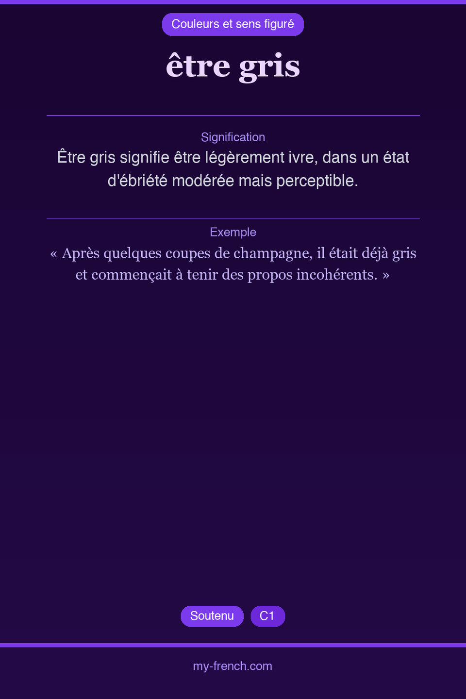 être gris : que veut dire cette expression ?