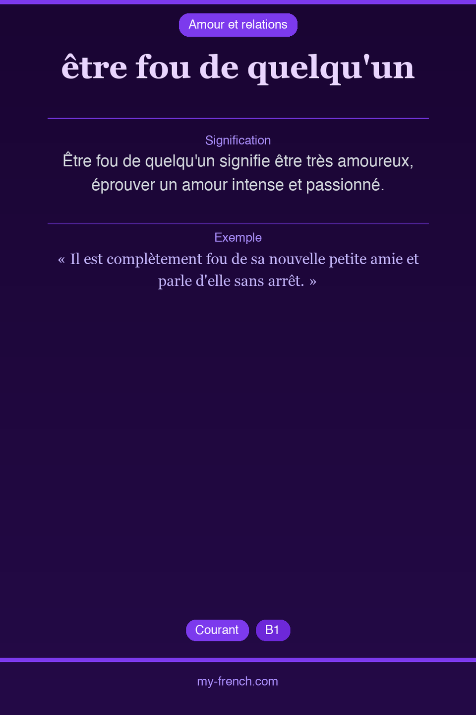 être fou de quelqu'un : que veut dire cette expression ?