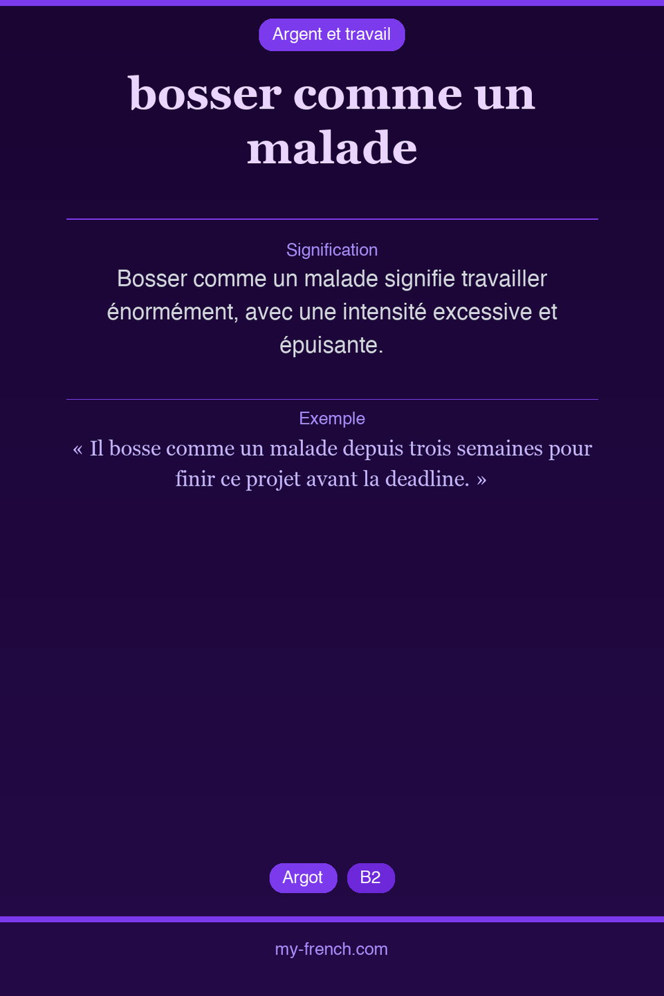 bosser comme un malade : que veut dire cette expression ?