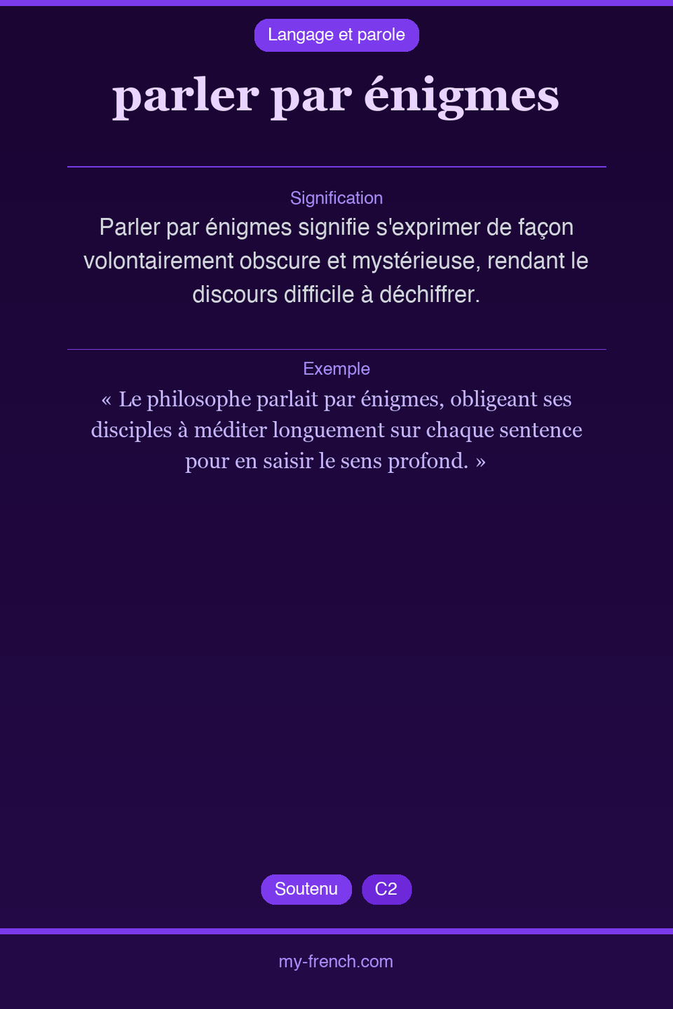 parler par énigmes : que veut dire cette expression ?
