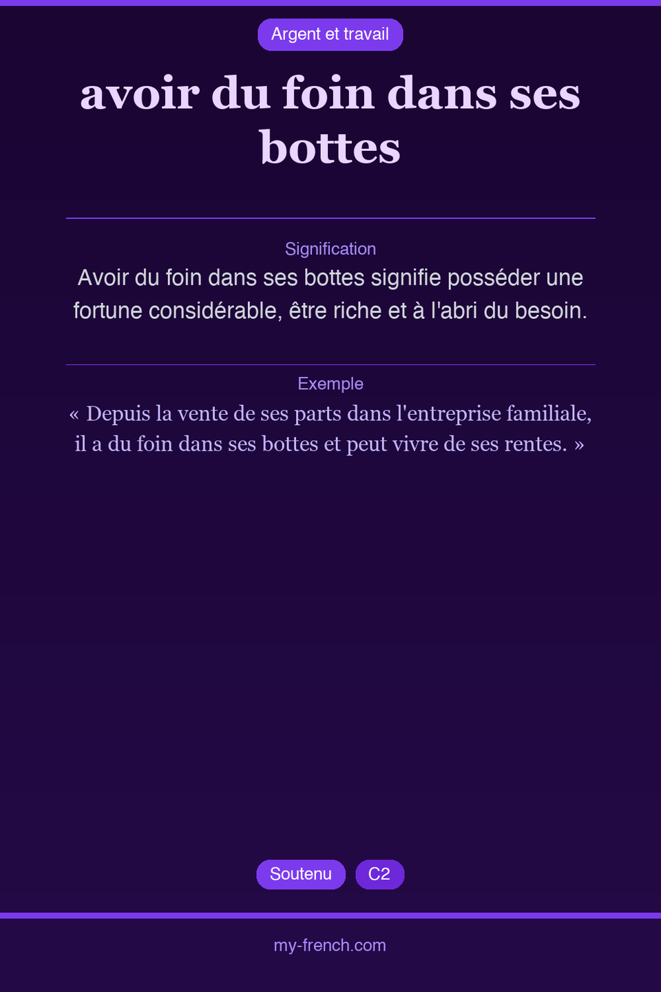 avoir du foin dans ses bottes : que veut dire cette expression ?