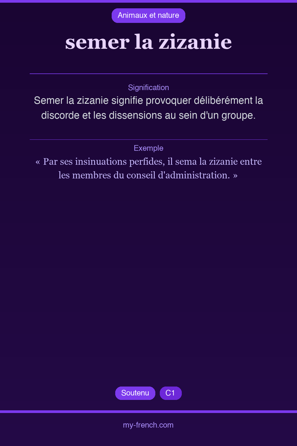 semer la zizanie : que veut dire cette expression ?