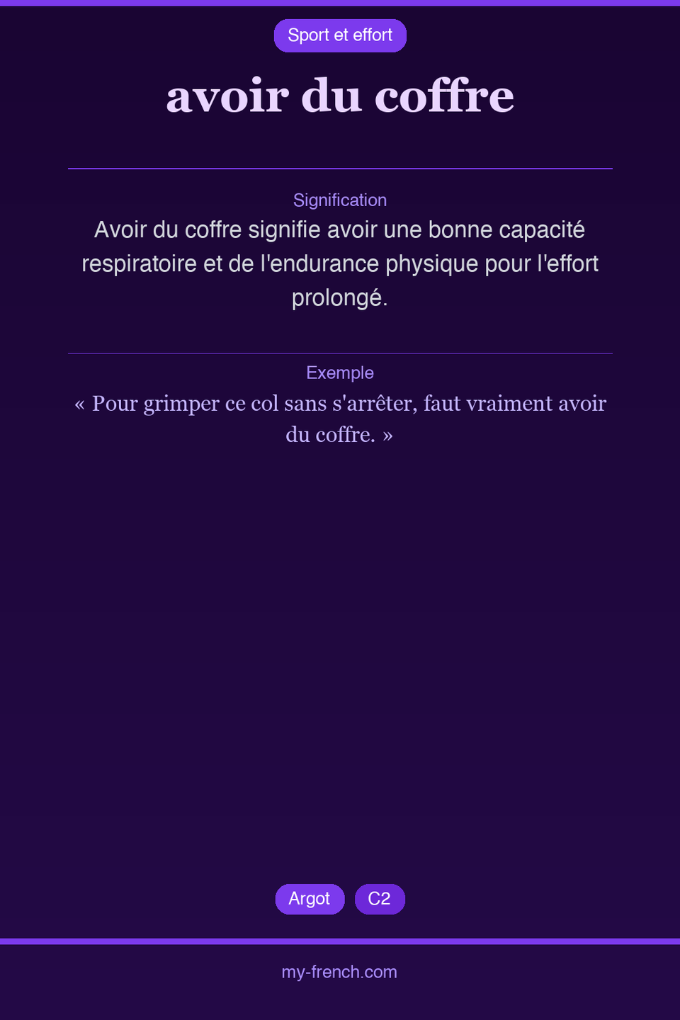avoir du coffre : que veut dire cette expression ?