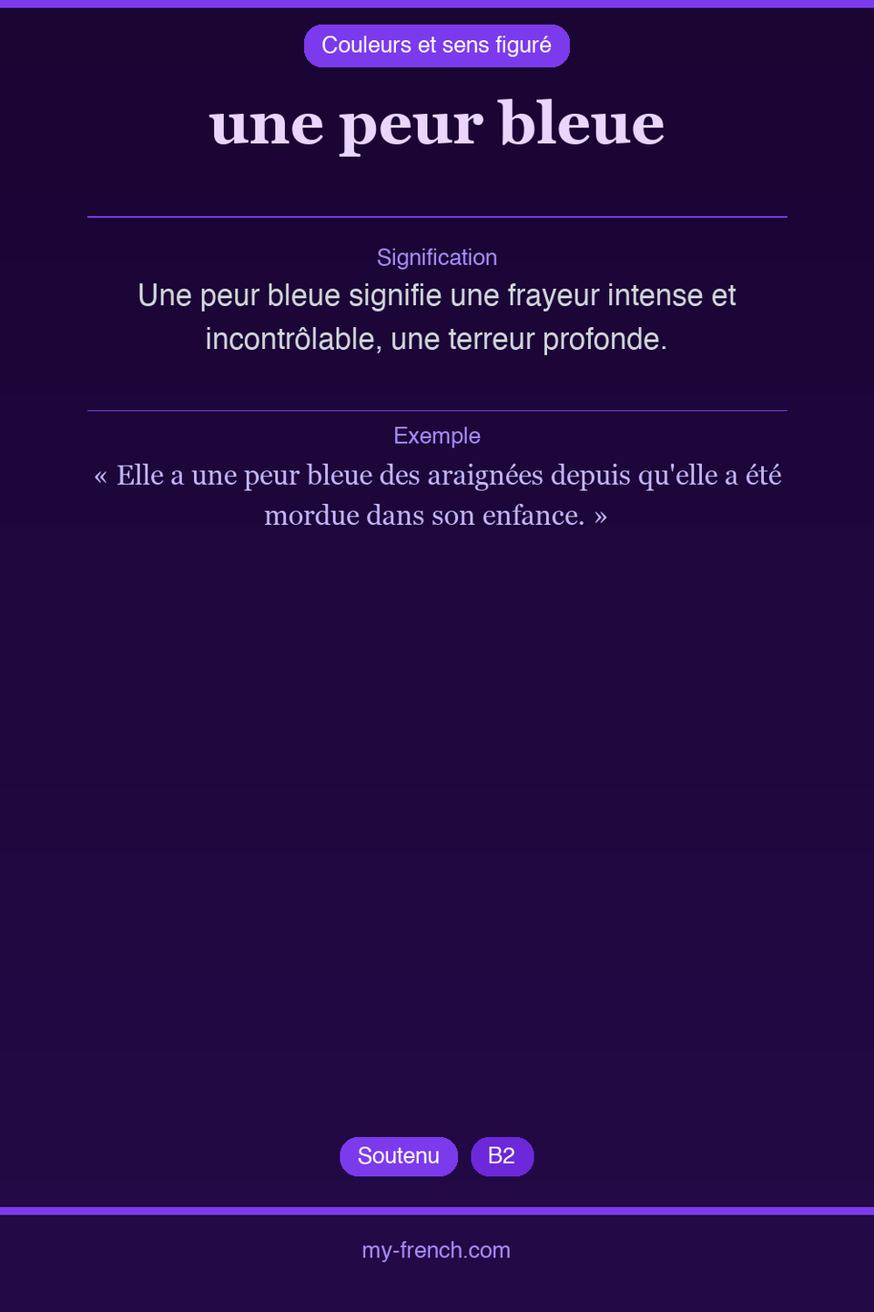 une peur bleue : que veut dire cette expression ?