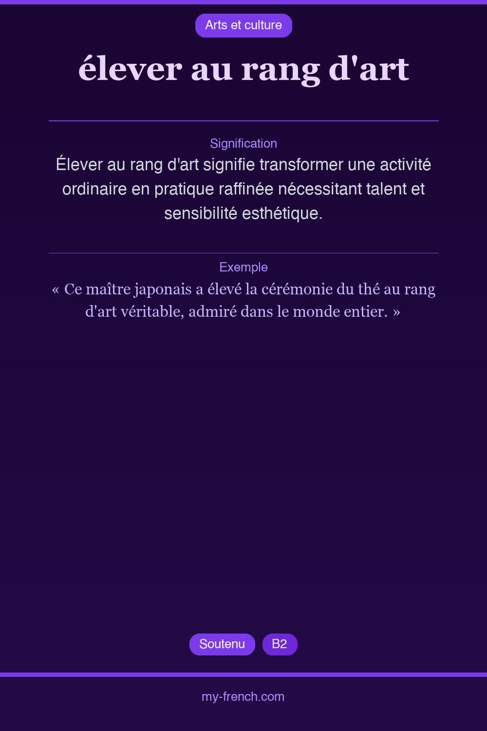 élever au rang d'art : que veut dire cette expression ?