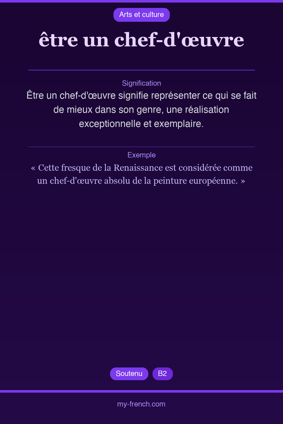 être un chef-d'œuvre : que veut dire cette expression ?