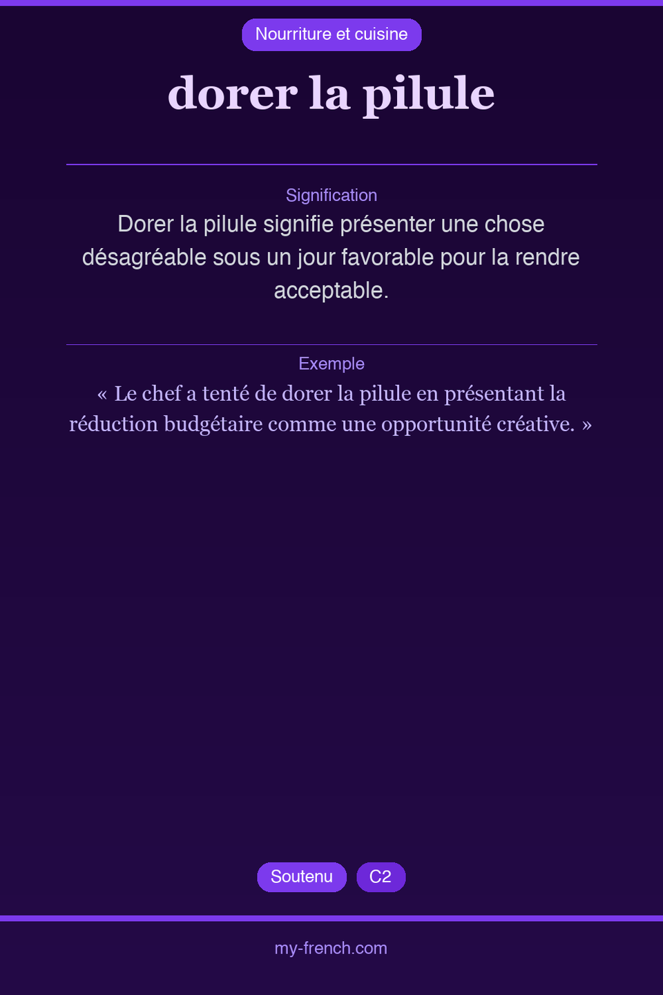 dorer la pilule : que veut dire cette expression ?