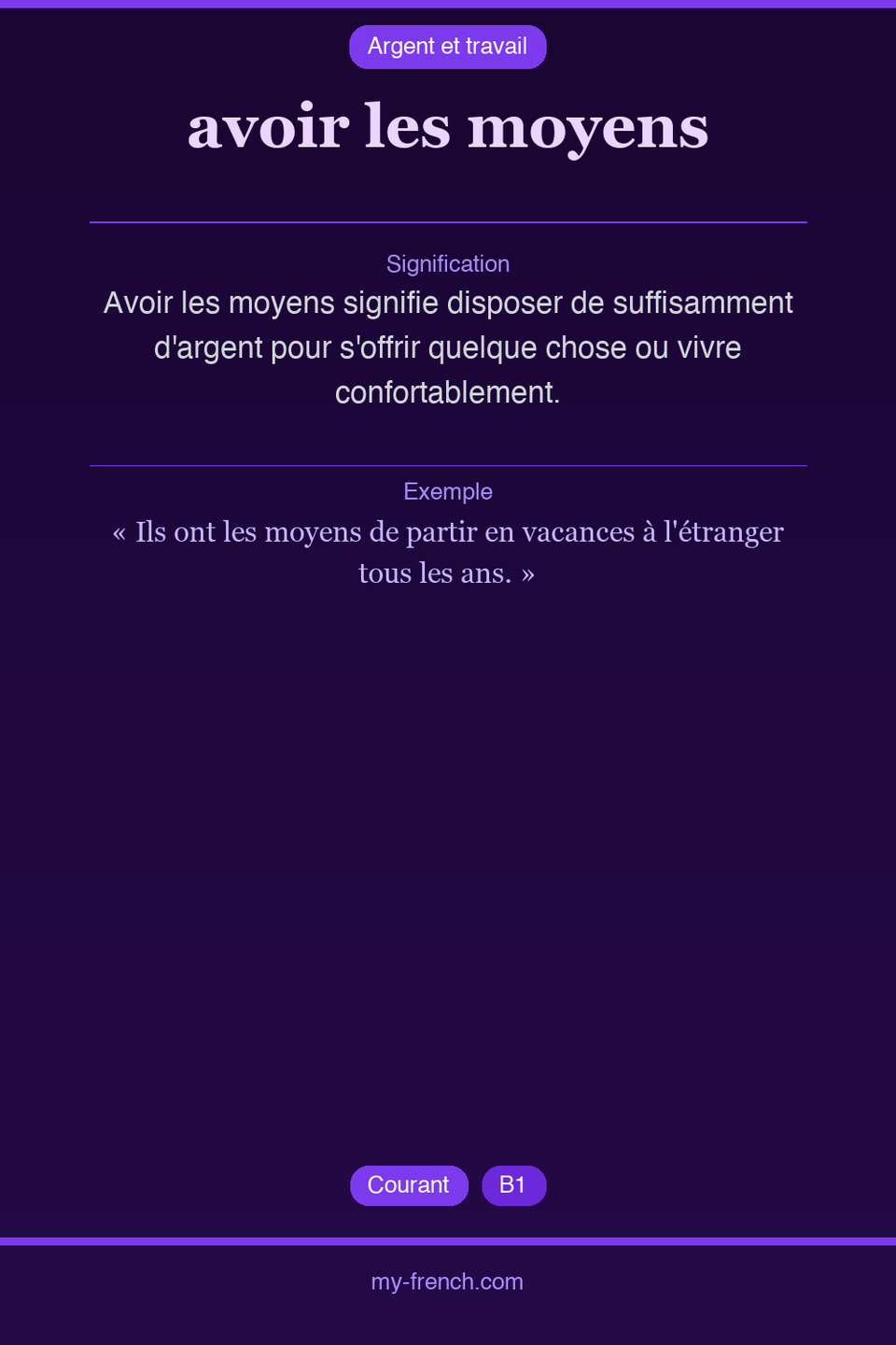 avoir les moyens : que veut dire cette expression ?