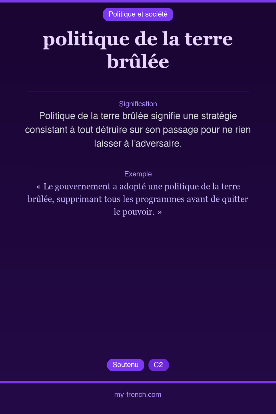 politique de la terre brûlée : que veut dire cette expression ?