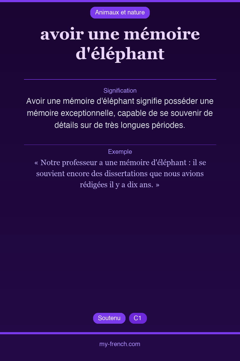 avoir une mémoire d'éléphant : que veut dire cette expression ?