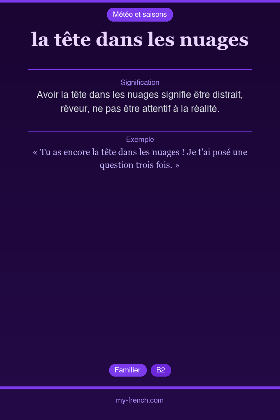 la tête dans les nuages : que veut dire cette expression ?
