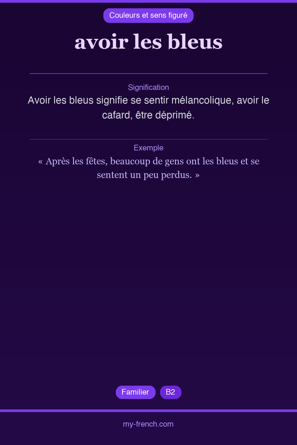 avoir les bleus : que veut dire cette expression ?