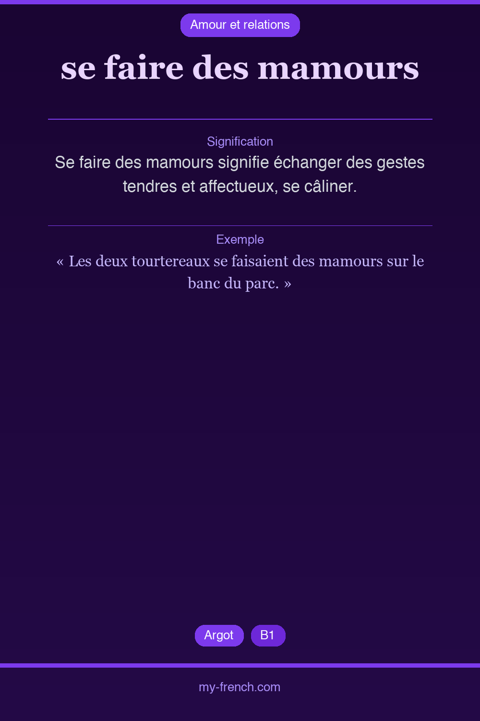 se faire des mamours : que veut dire cette expression ?