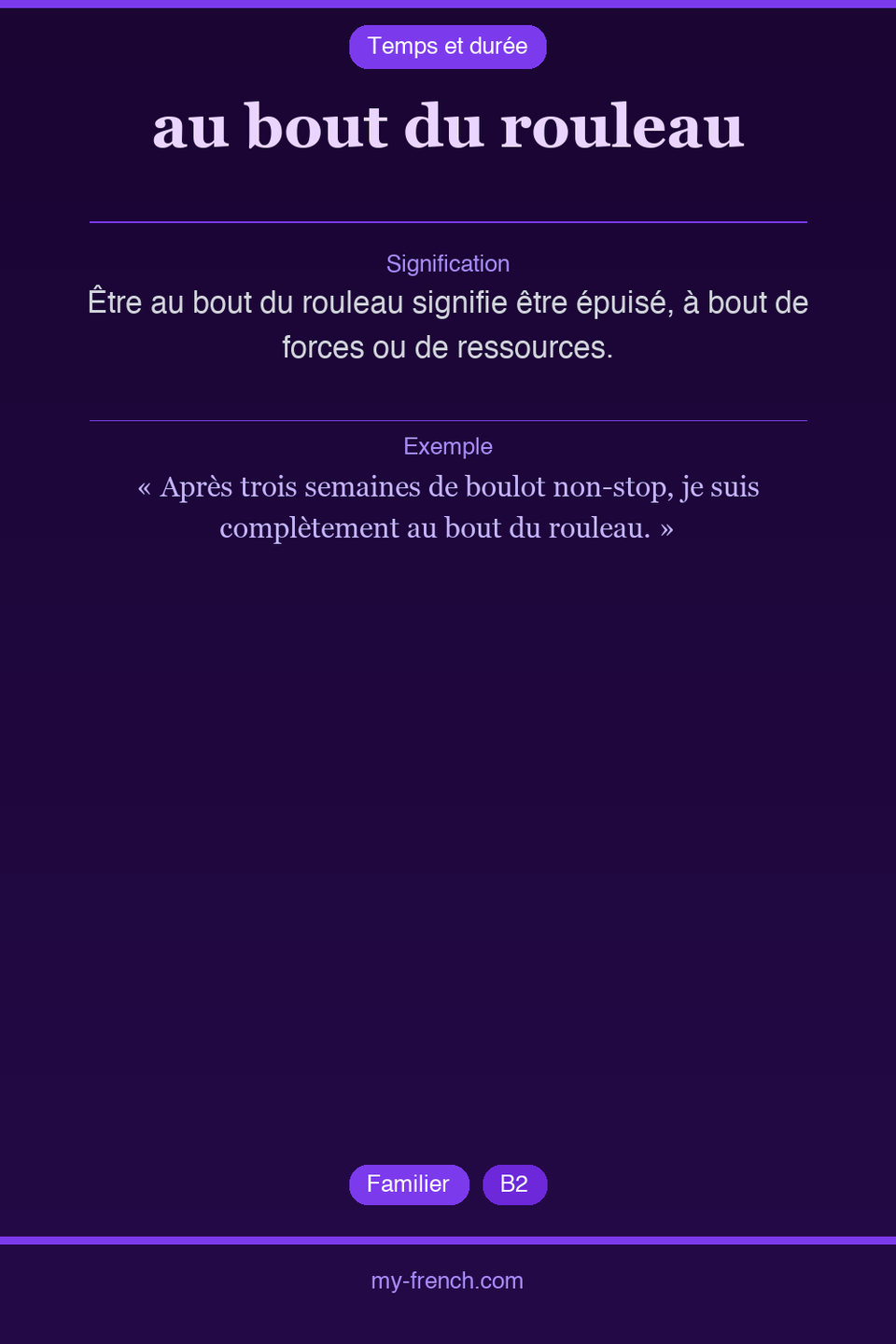 au bout du rouleau : que veut dire cette expression ?