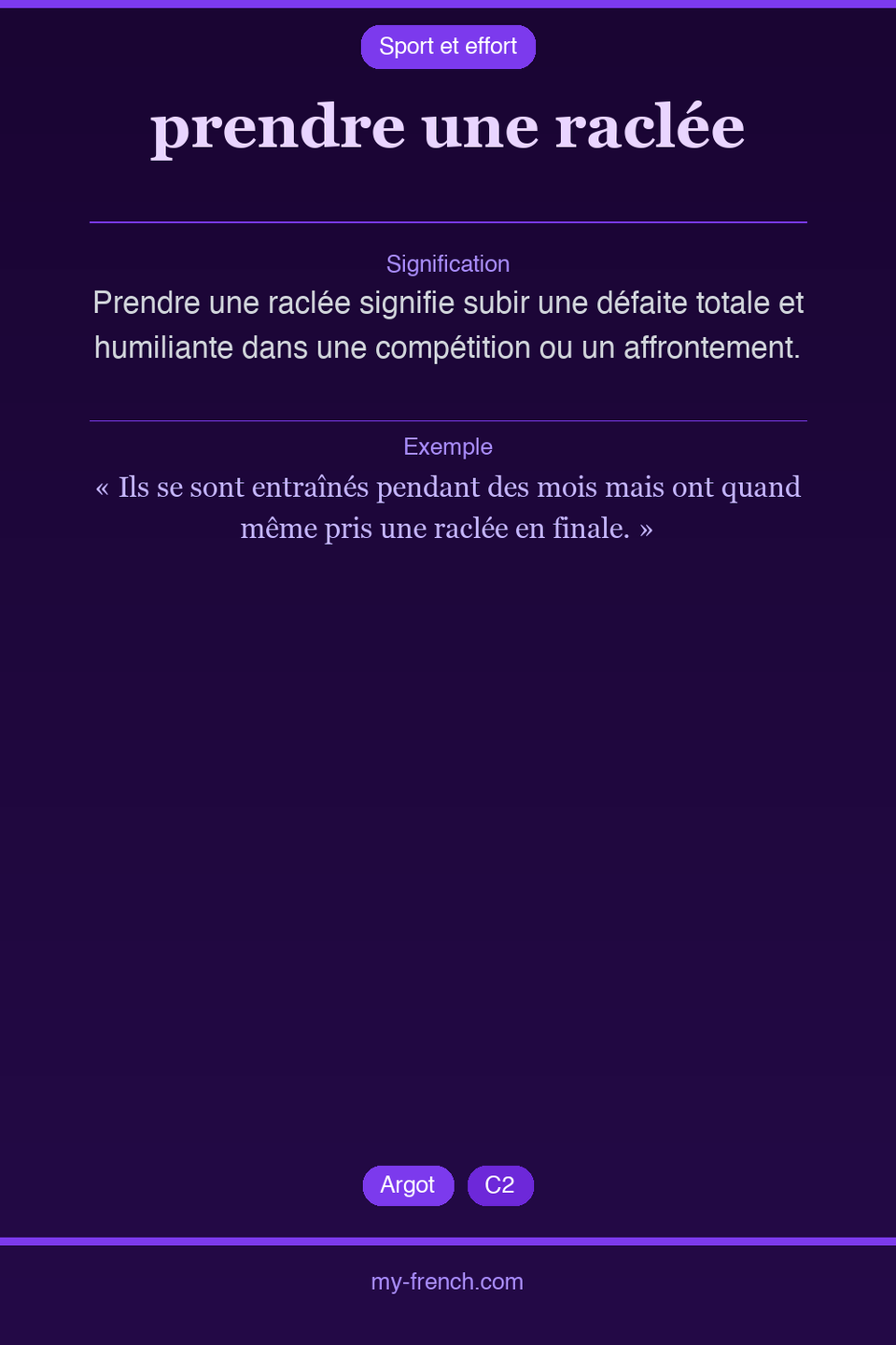 prendre une raclée : que veut dire cette expression ?