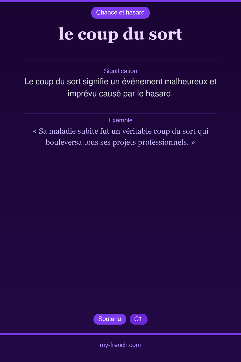le coup du sort : que veut dire cette expression ?