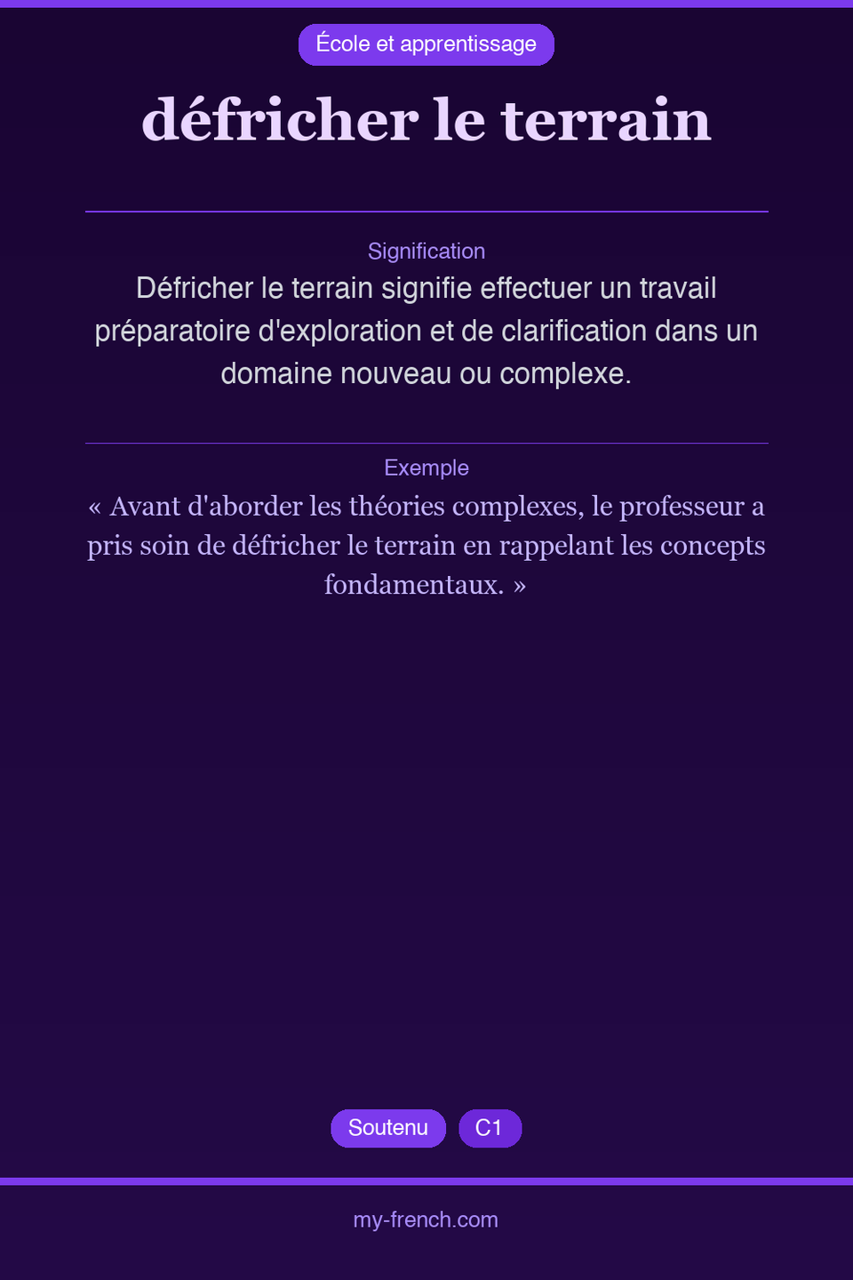 défricher le terrain : que veut dire cette expression ?
