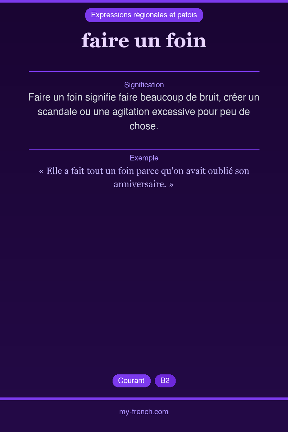 faire un foin : que veut dire cette expression ?