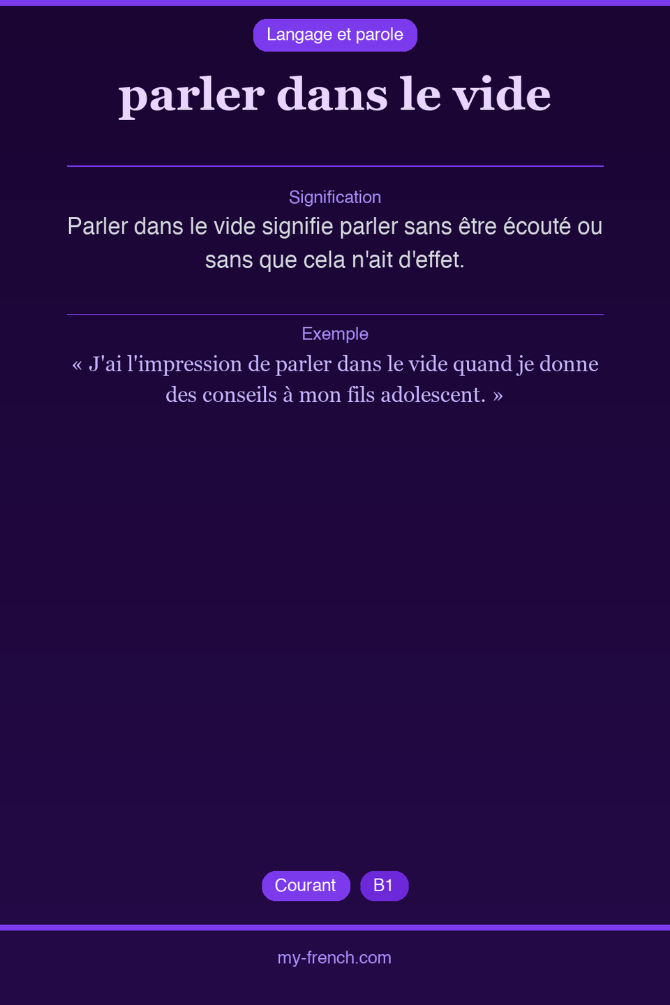 parler dans le vide : que veut dire cette expression ?