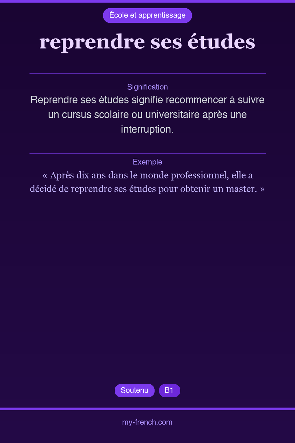 reprendre ses études : que veut dire cette expression ?