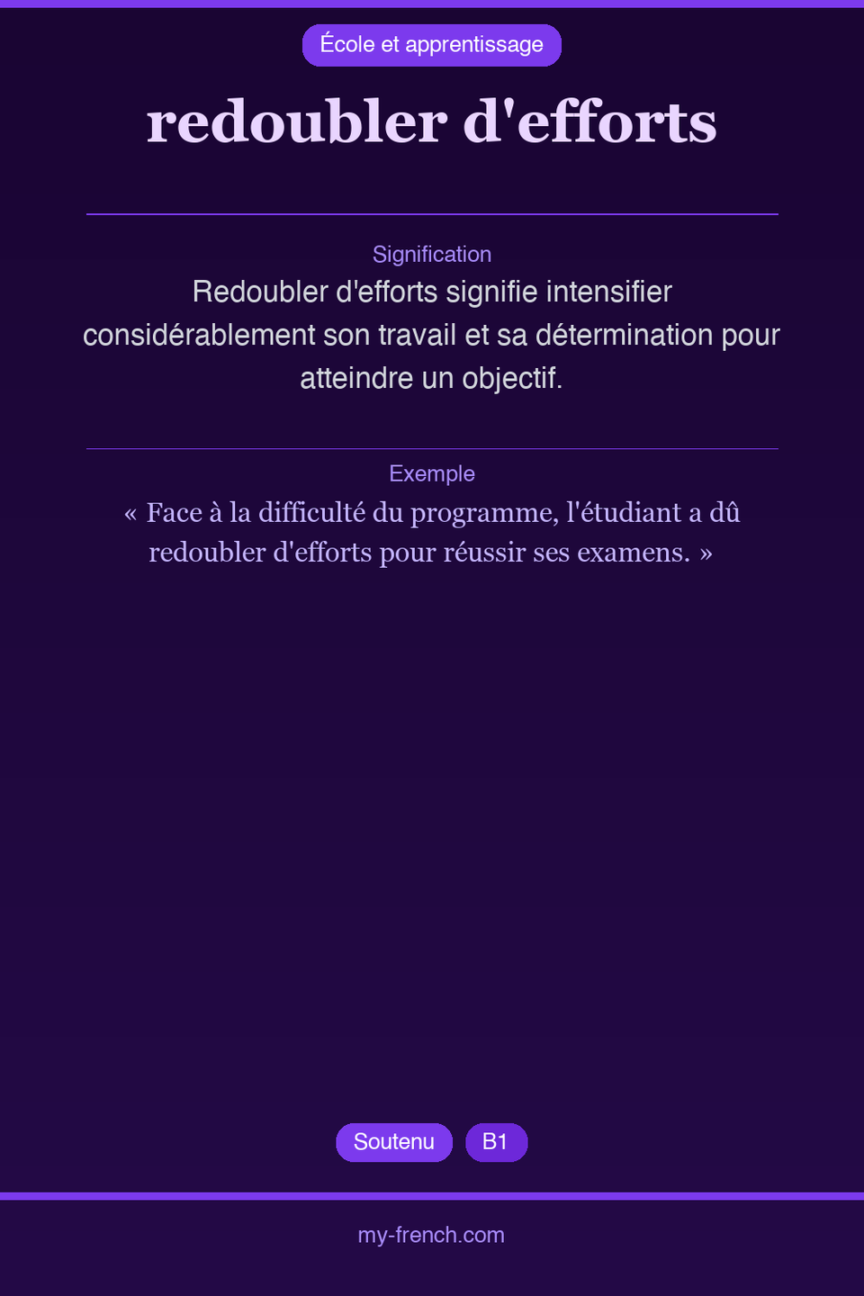 redoubler d'efforts : que veut dire cette expression ?
