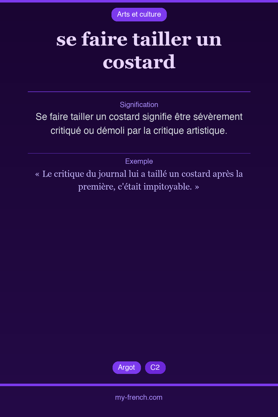 se faire tailler un costard : que veut dire cette expression ?