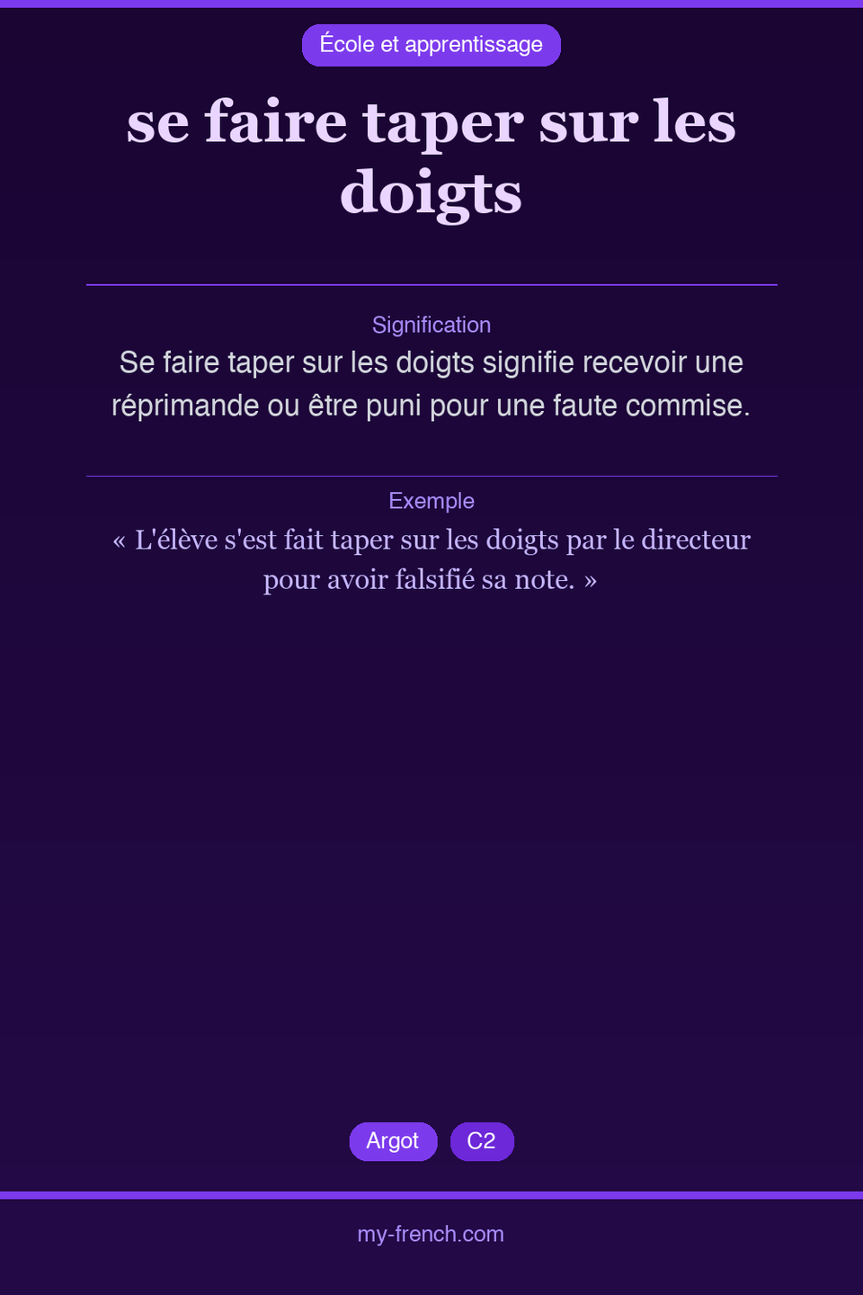 se faire taper sur les doigts : que veut dire cette expression ?