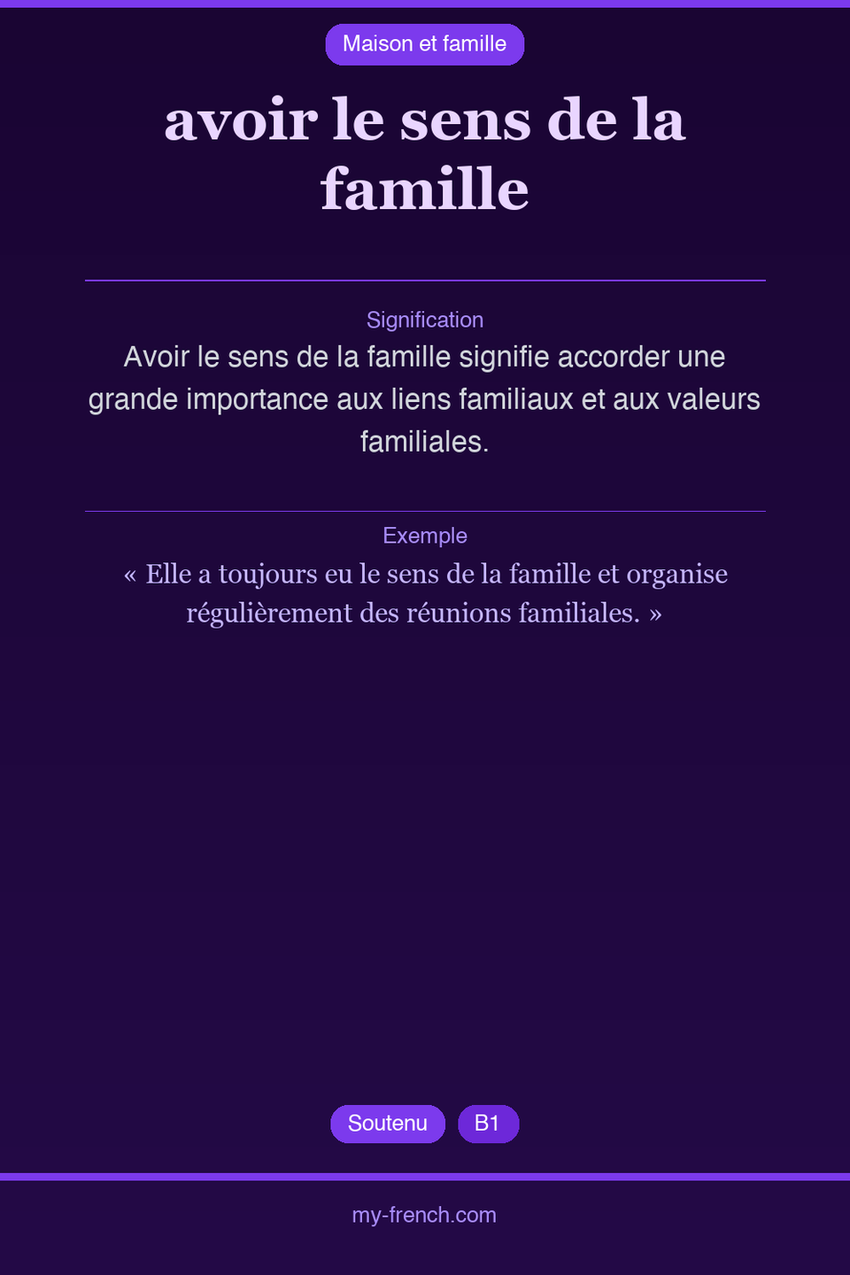 avoir le sens de la famille : que veut dire cette expression ?