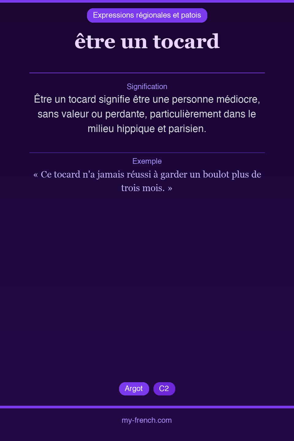 être un tocard : que veut dire cette expression ?