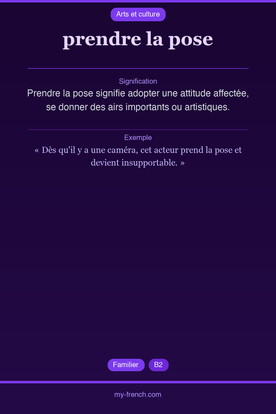 prendre la pose : que veut dire cette expression ?