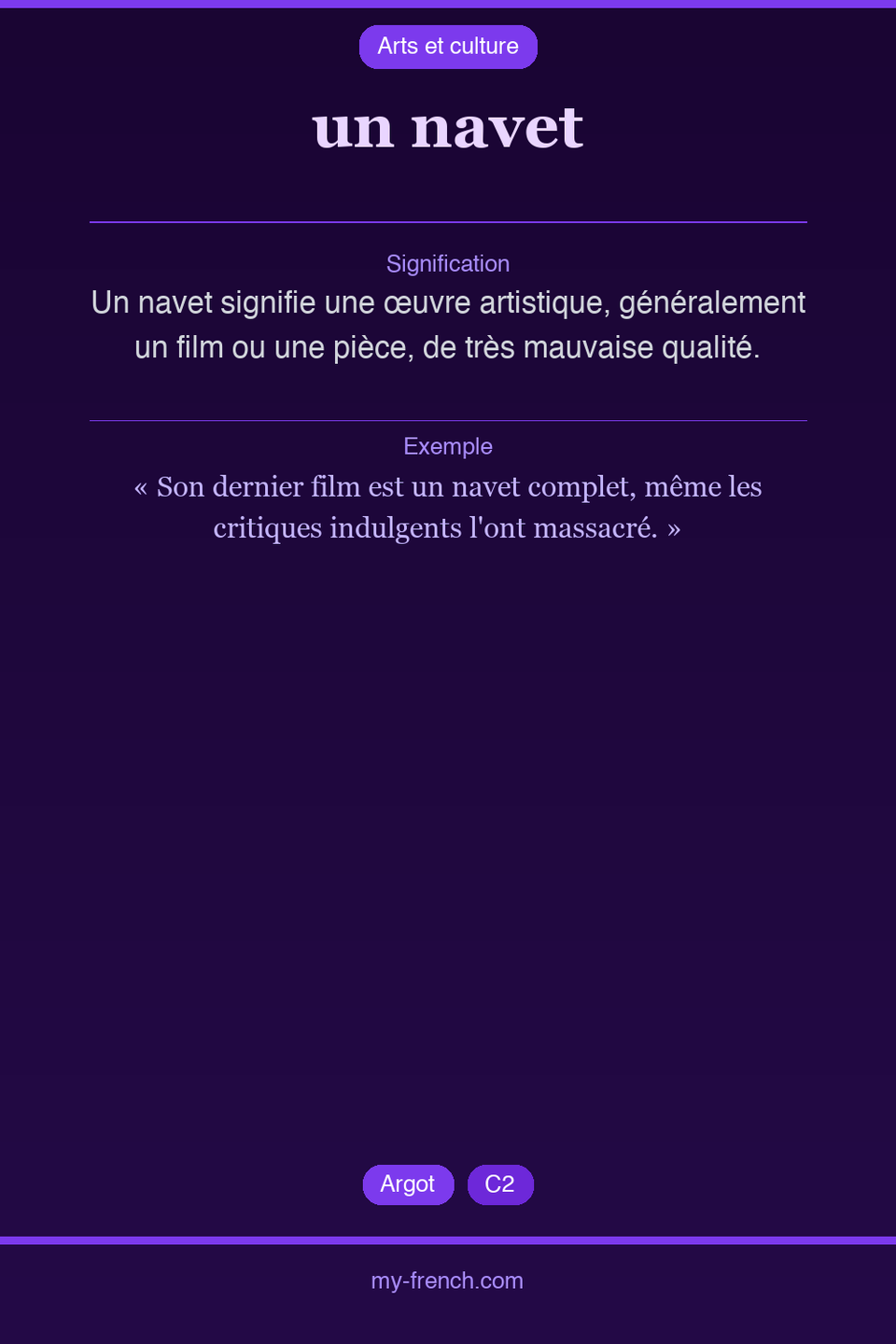 un navet : que veut dire cette expression ?