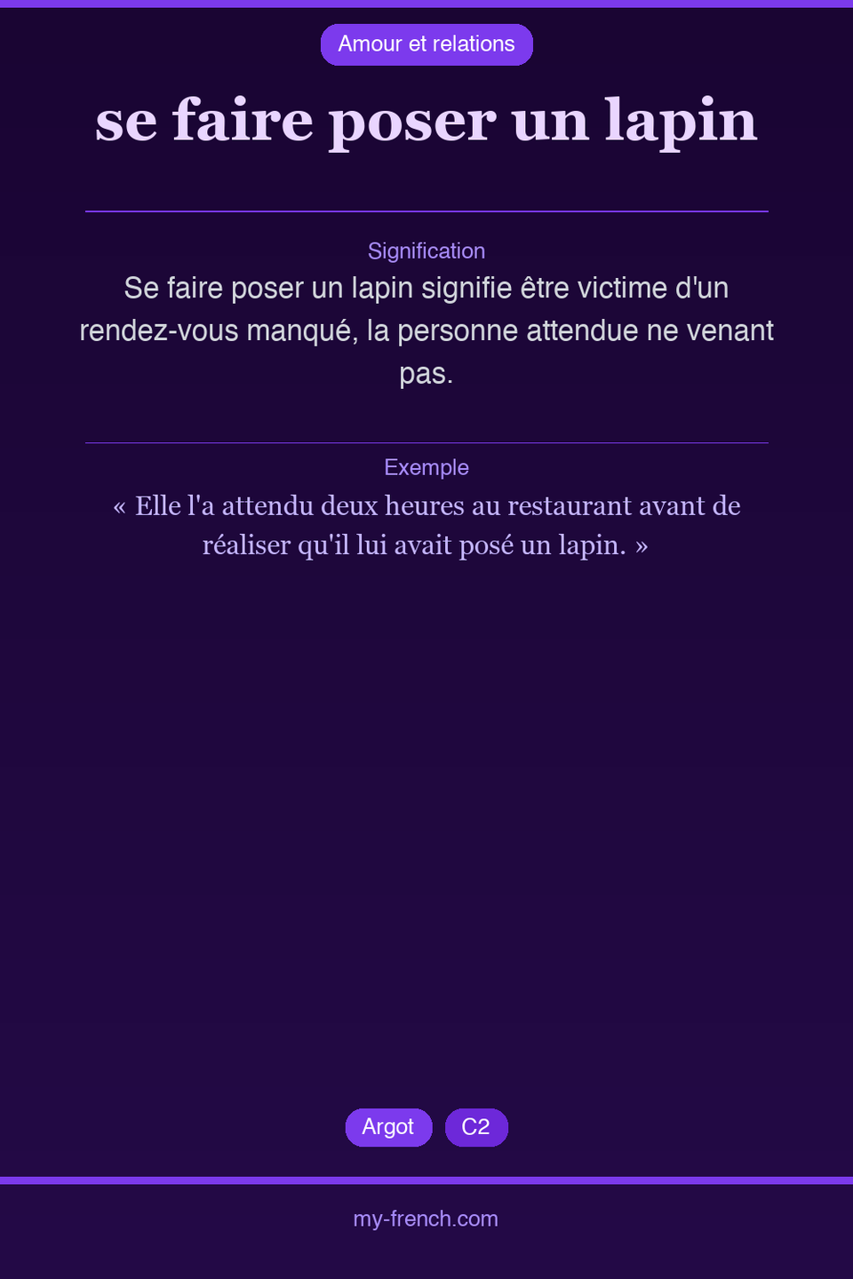 se faire poser un lapin : que veut dire cette expression ?