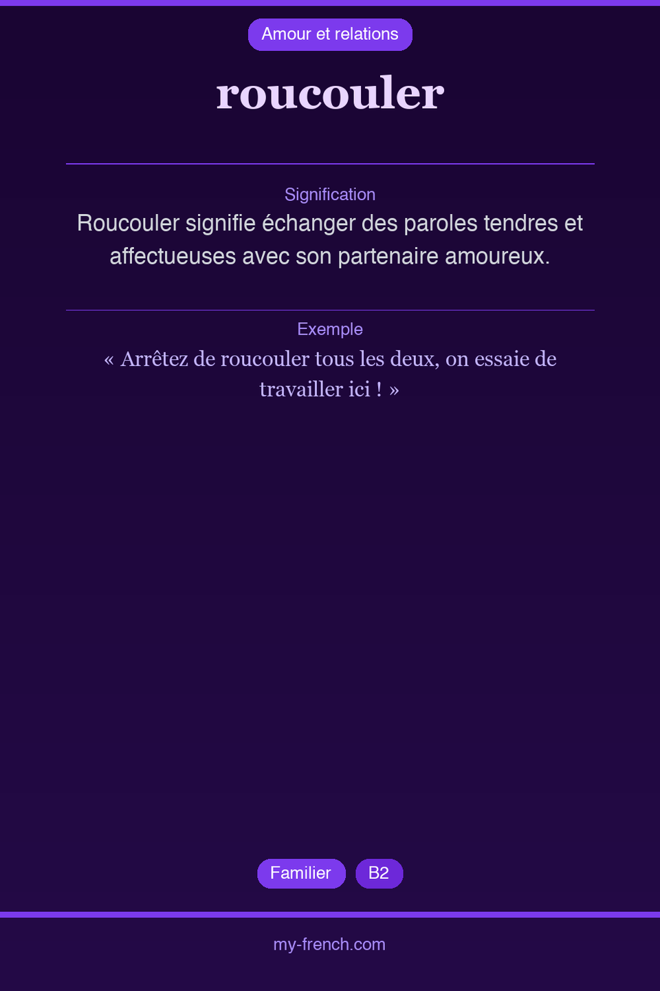 roucouler : que veut dire cette expression ?