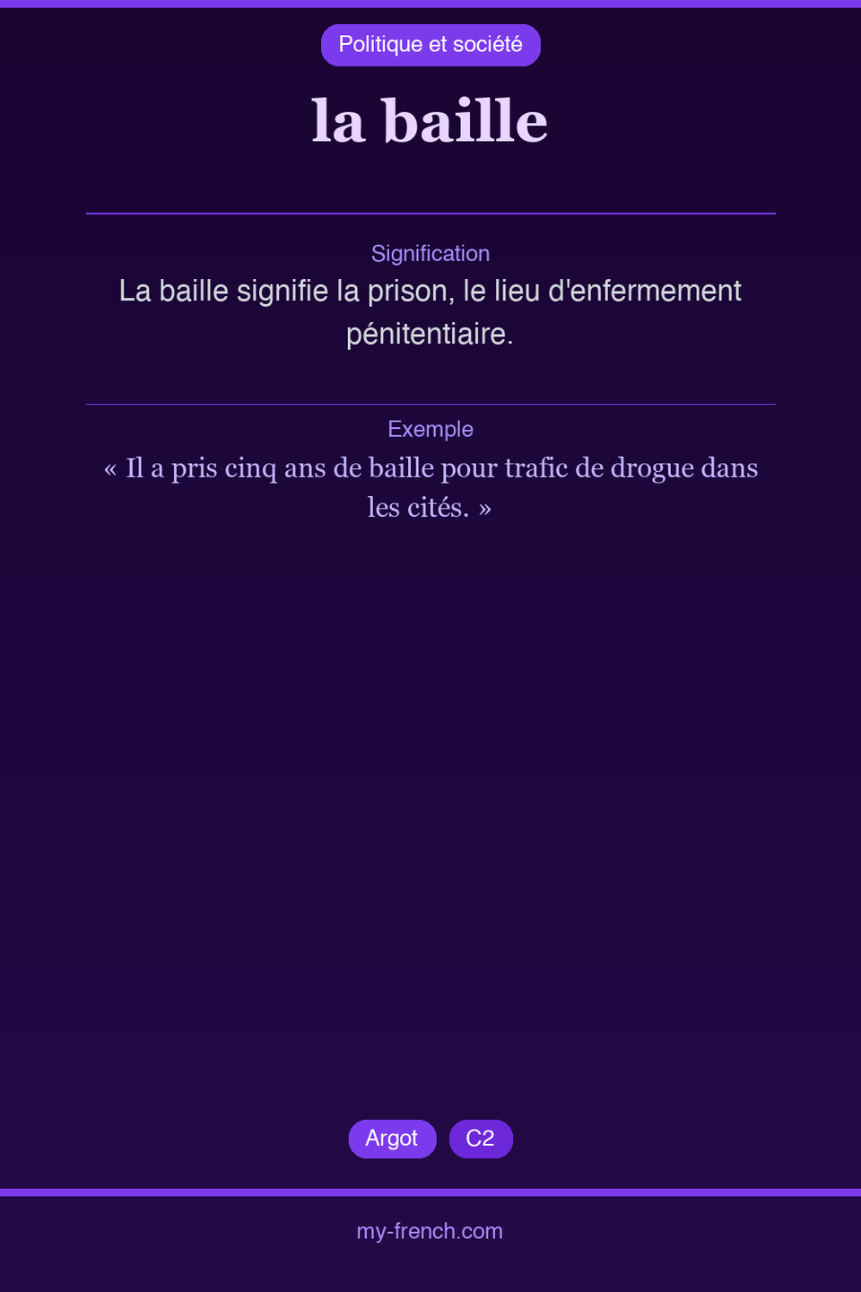 la baille : que veut dire cette expression ?
