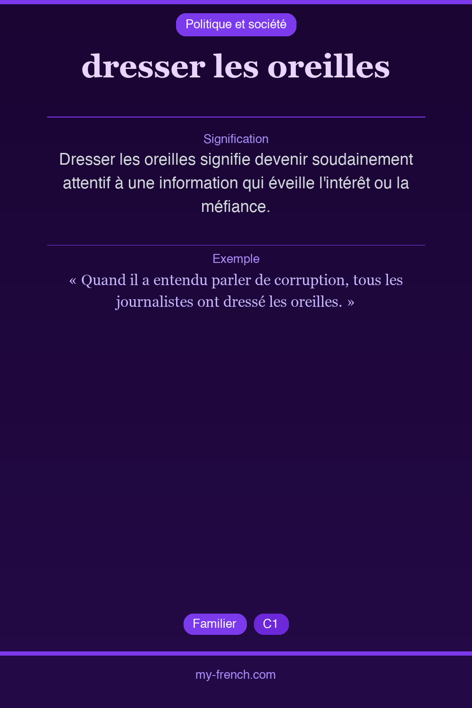 dresser les oreilles : que veut dire cette expression ?