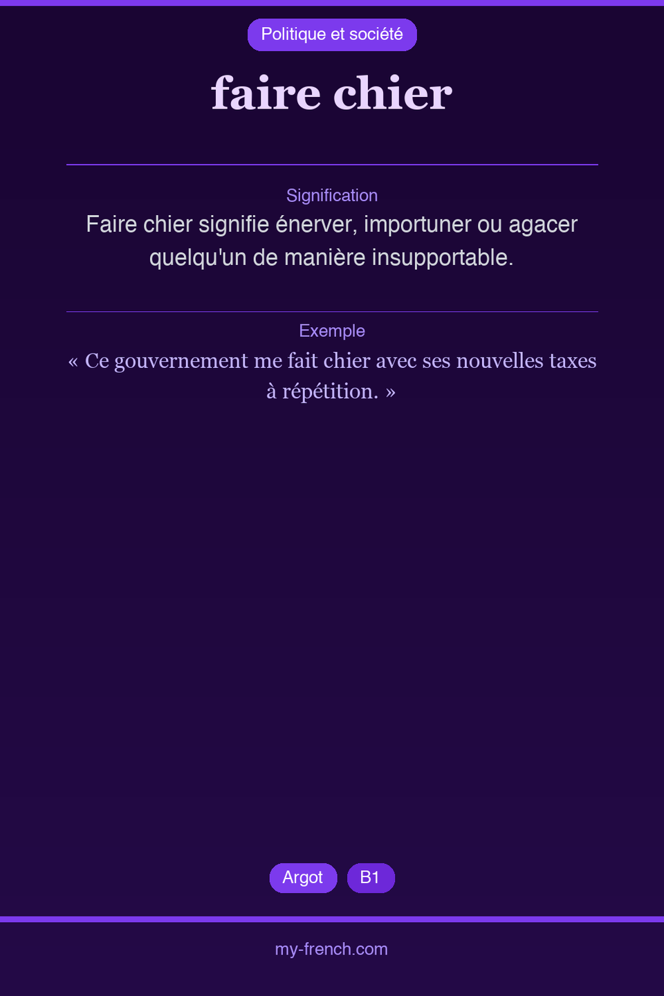 faire chier : que veut dire cette expression ?