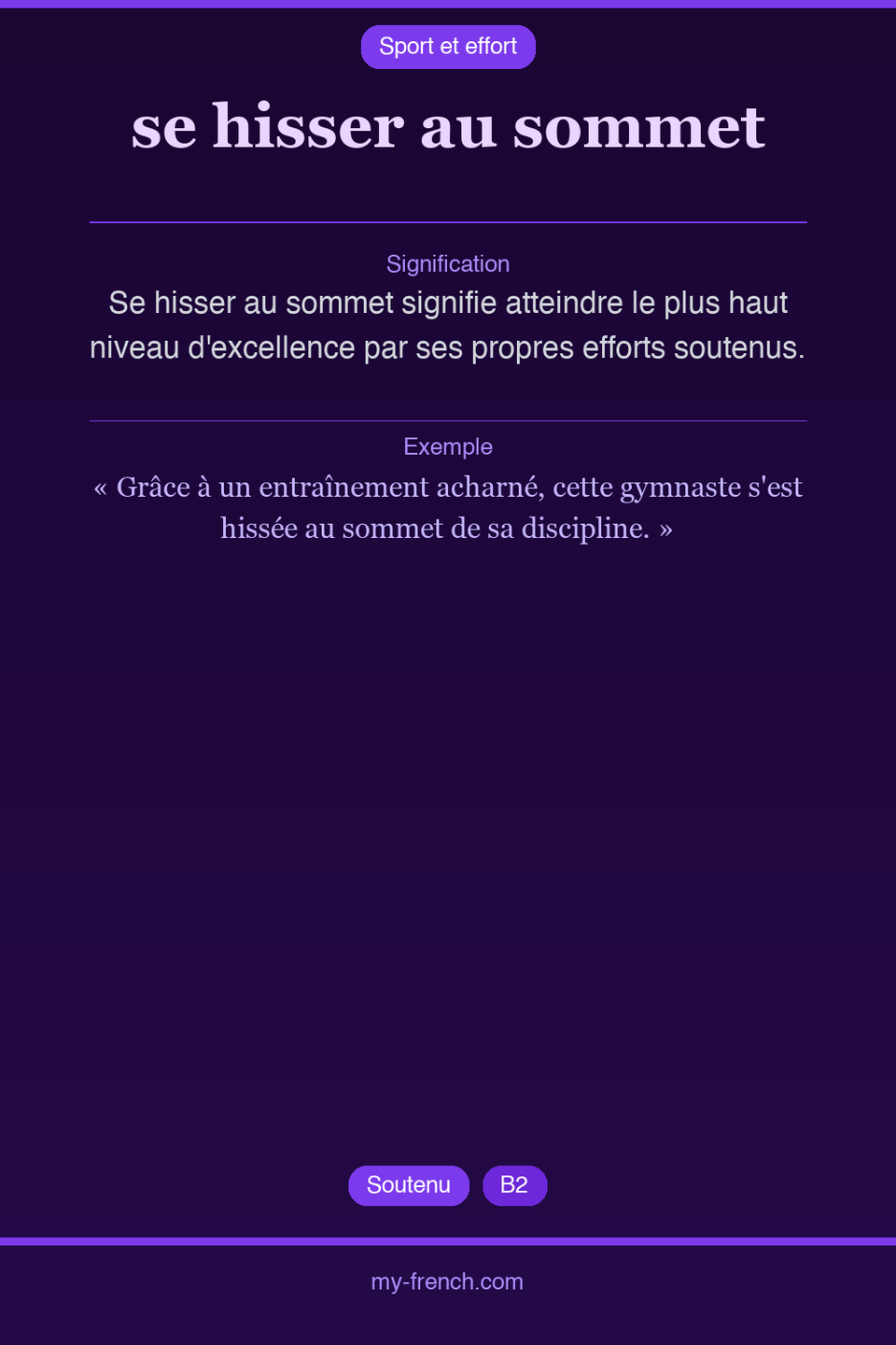 se hisser au sommet : que veut dire cette expression ?