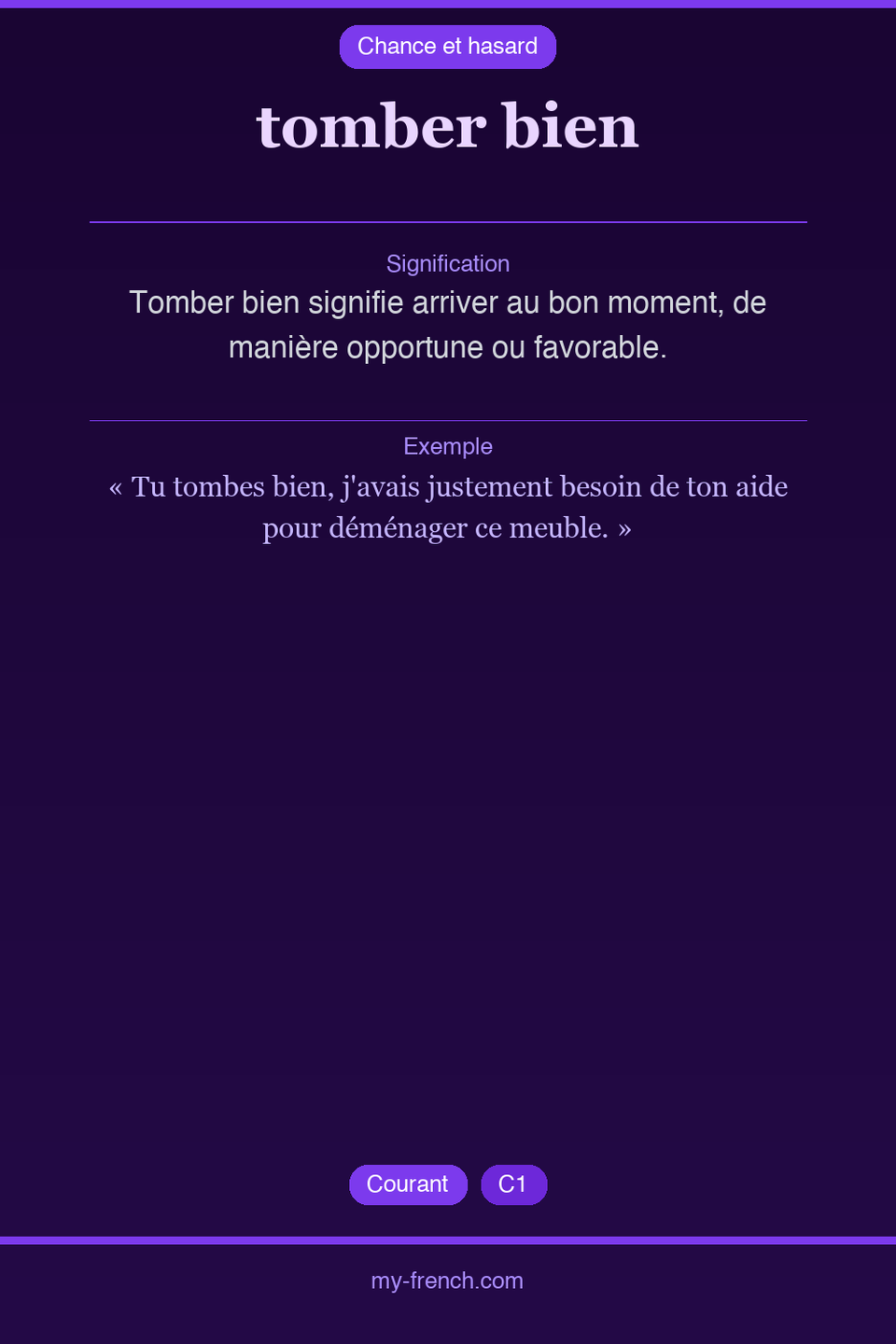 tomber bien : que veut dire cette expression ?