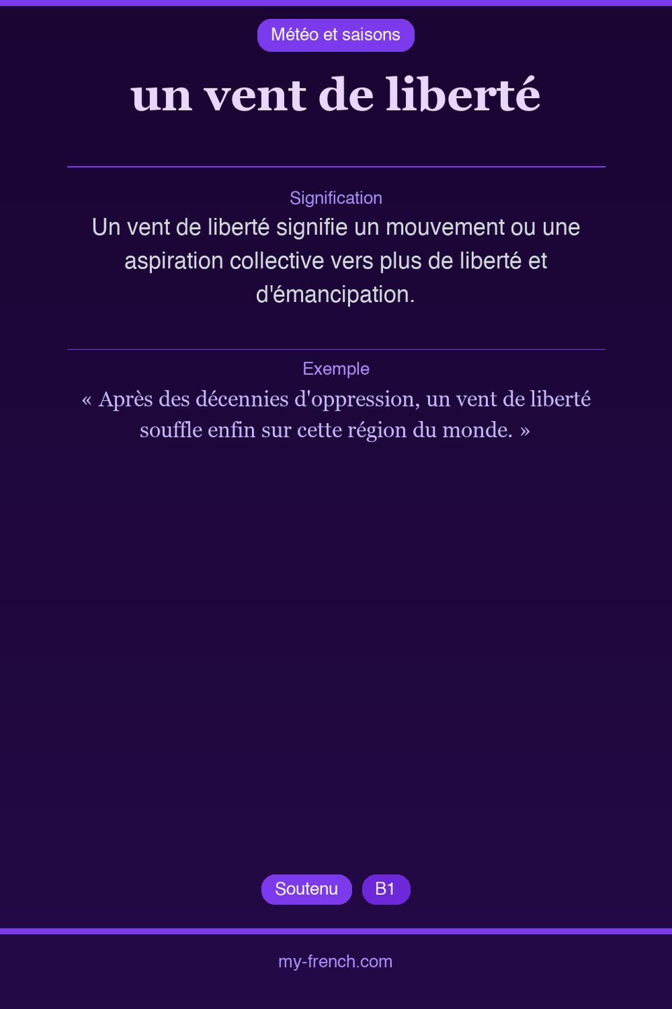 un vent de liberté : que veut dire cette expression ?