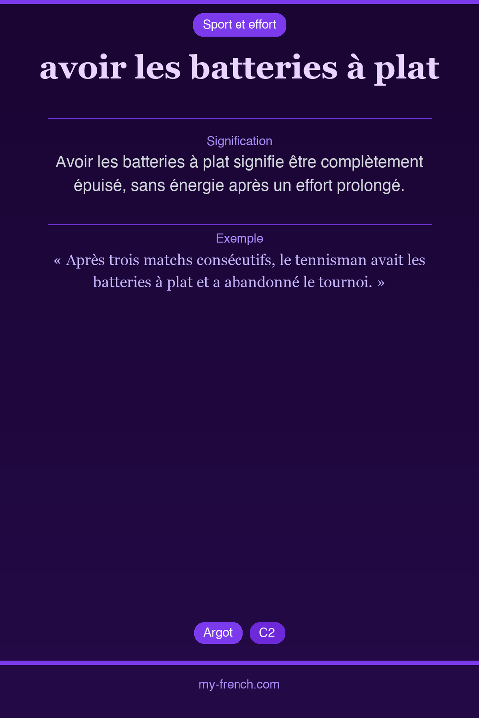 avoir les batteries à plat : que veut dire cette expression ?