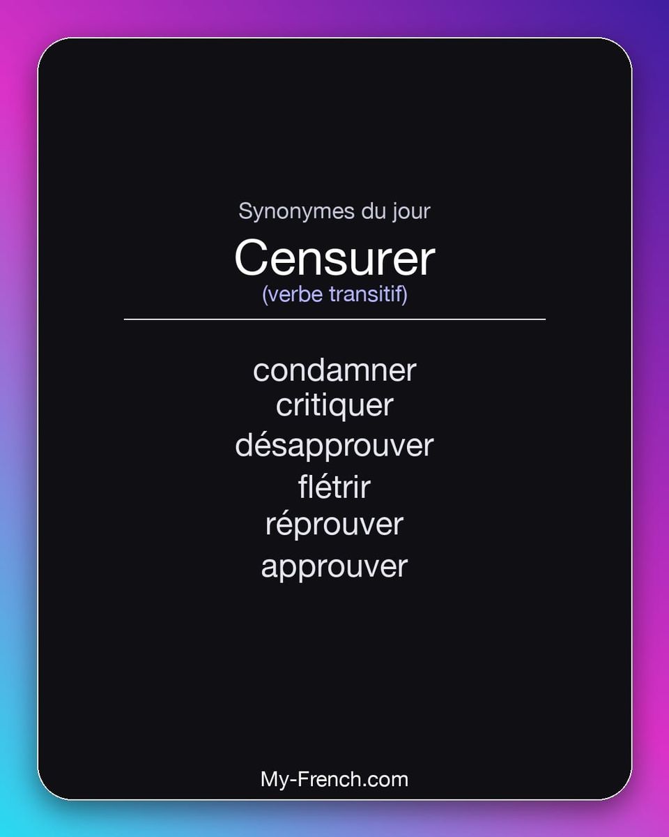 Synonymes de « censurer »