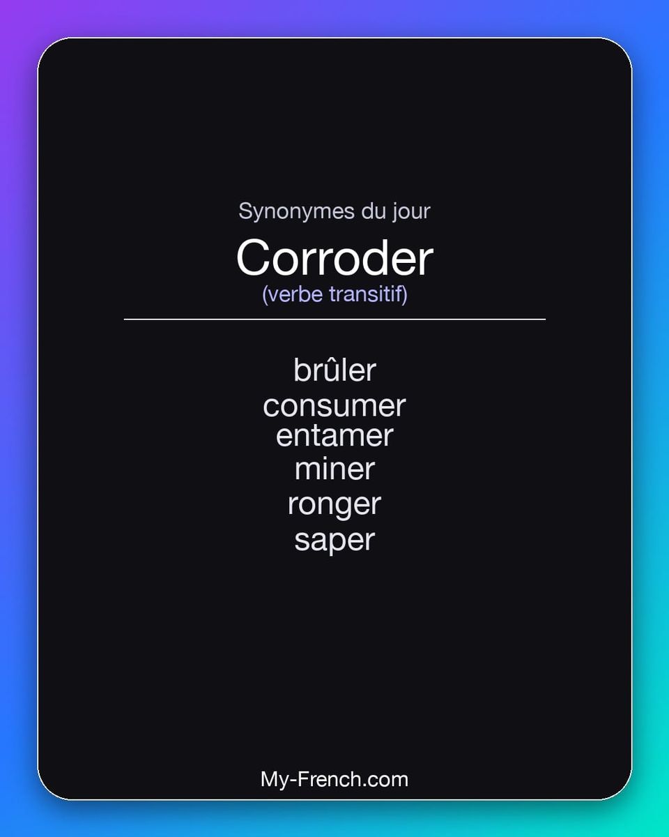 Synonymes de « corroder »