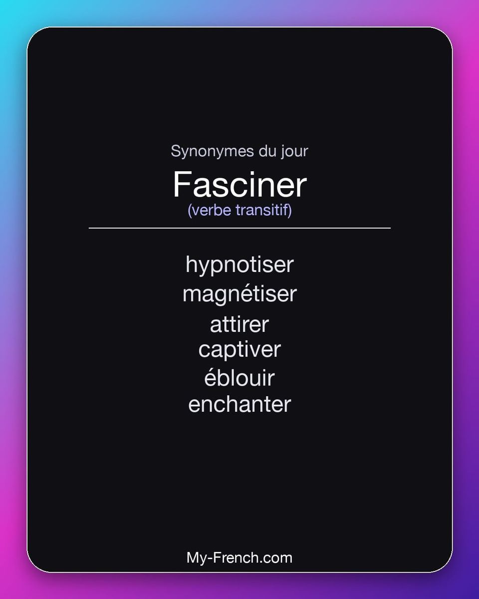 Synonymes de « fasciner »